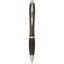 Stylo bille en plastique recyclé RCS avec corps et grip colorés (encre bleue) Nash - Noir