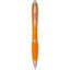 Stylo bille en plastique recyclé RCS avec corps et grip colorés (encre noire) Nash - Orange