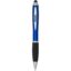 Stylo bille à stylet en plastique recyclé RCS avec corps coloré et grip noir (encre noire) Nash - Bleu royal