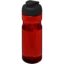 Bouteille de sport H2O Active® Eco POP Base 650ml avec couvercle à bascule - Rouge / noir
