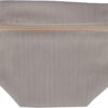 Trousse à maquillage zippée en velours côtelé Tia - Gris