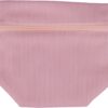 Trousse à maquillage zippée en velours côtelé Tia - Rose pastel