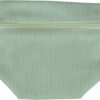 Trousse à maquillage zippée en velours côtelé Tia - Vert pastel