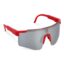 Tom R-PC Lunettes de sport avec verres miroir UV400 - Rouge