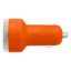Prise allume-cigare avec double sortie - Orange