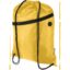 Sac à cordon Oriole en RPET avec poche avant zippée, 5 L - Jaune