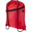 Sac à cordon Oriole en RPET avec poche avant zippée, 5 L - Rouge